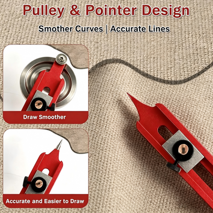🧰New aluminum alloy🔥Irregular Contour Measuring Radian Ruler with Lock