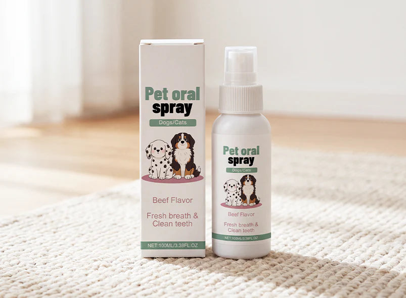 ✨Buy 1 Get 1 Free✨Pet Oral Spray Breath Freshener, Natural Teeth Cleaning Spray for Dogs & Cats