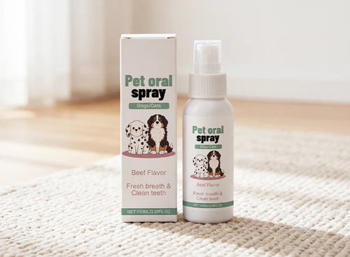 ✨Buy 1 Get 1 Free✨Pet Oral Spray Breath Freshener, Natural Teeth Cleaning Spray for Dogs & Cats
