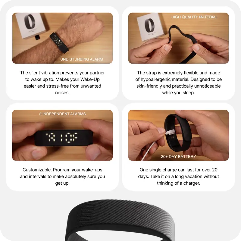 ⏰ Onyx Silent Vibration Alarm Clock Smart Fitness Tracker