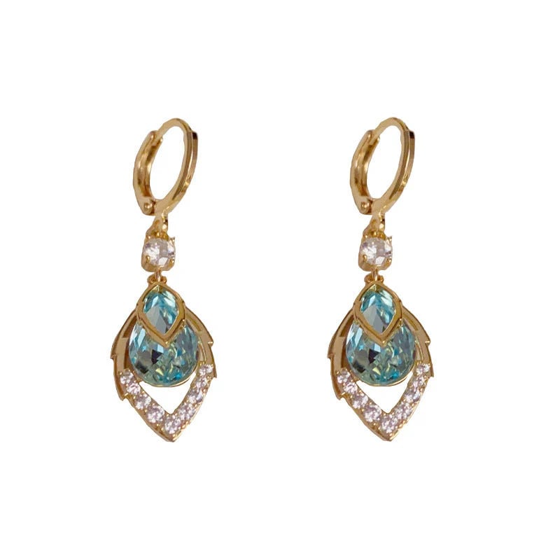 ⏳2026 Luxury Collection ⏰Sky Blue Drop Dangle Hoop Earrings💧💍