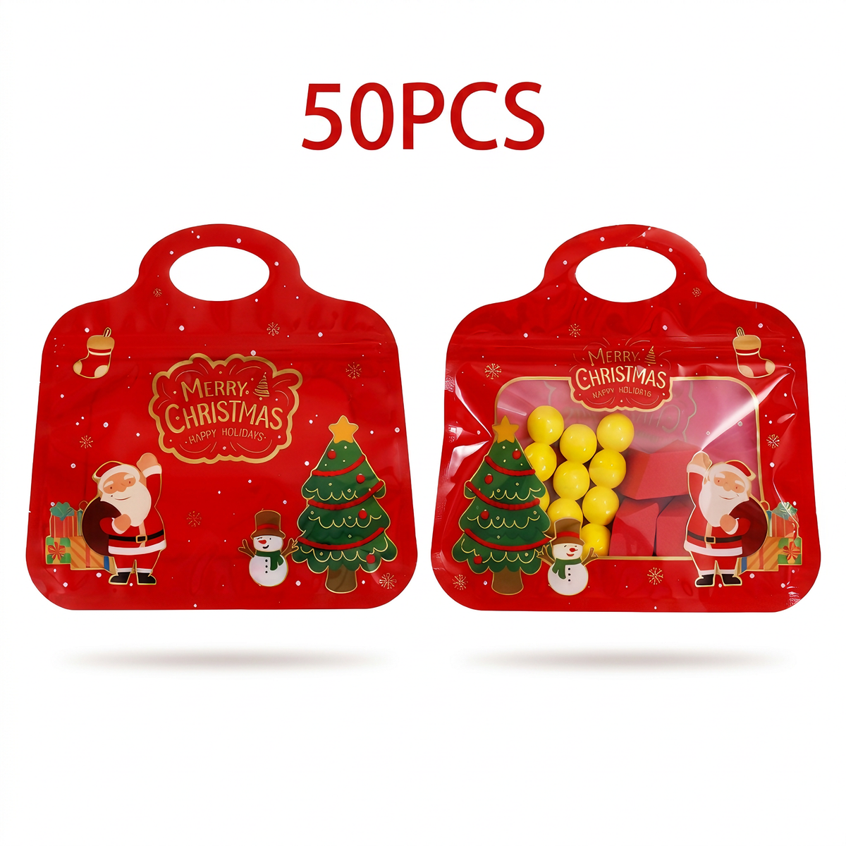 🎅LAST DAY SALE🎄Bestseller Self-Sealing Christmas Candy and Cookie Bags🍪Festive Self-Seal Treat Bags