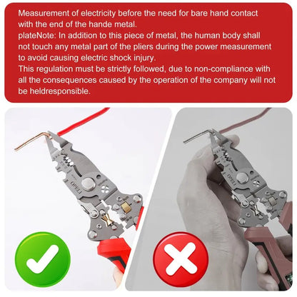 💥New products in 2026🔥16-in-1 Wire Stripping Pliers, Rechargeable Wire Strippers Tool with Voltage Tester&Alarms, Detectable 12-250V, Heavy-Duty Electrical Pliers&Wire Cutters