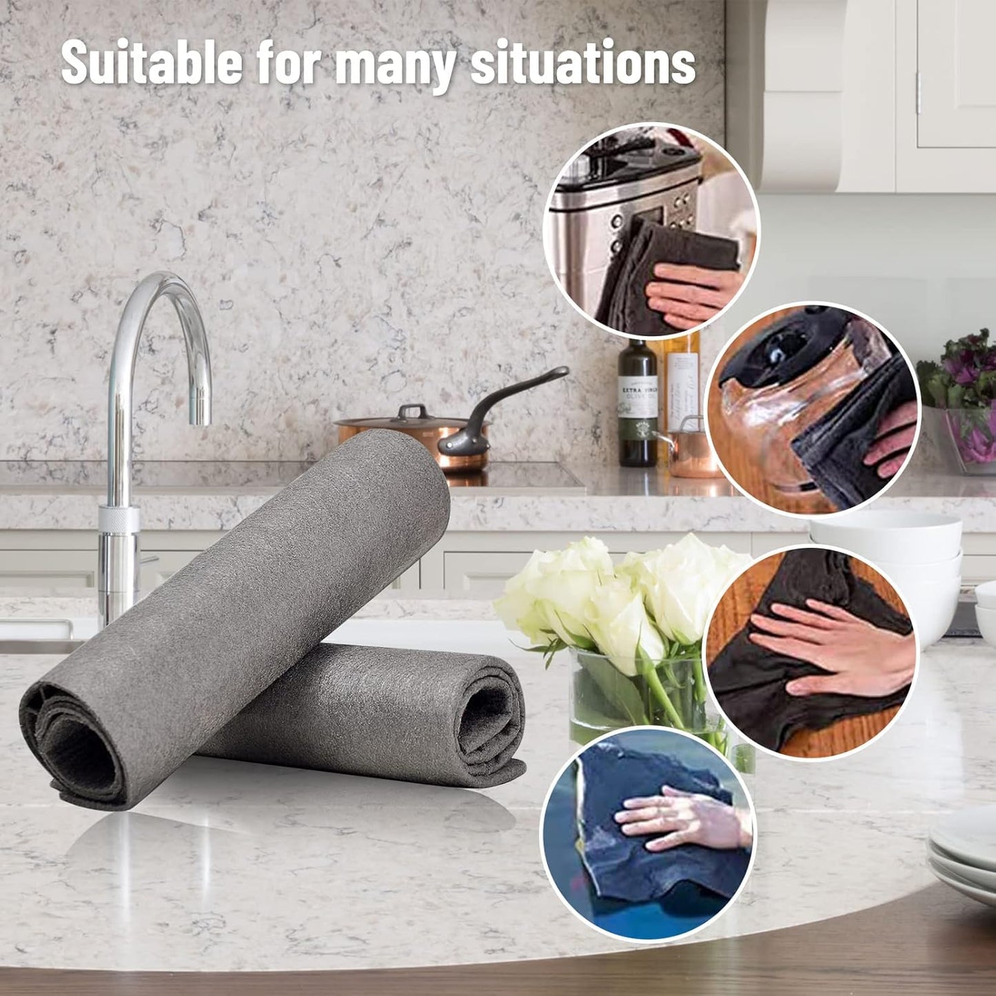 🔥Buy 5 Get 5 Free✨ Magic Cleaning Cloth, Reuseable Thickened Streak Free Magic Cleaning Wipes