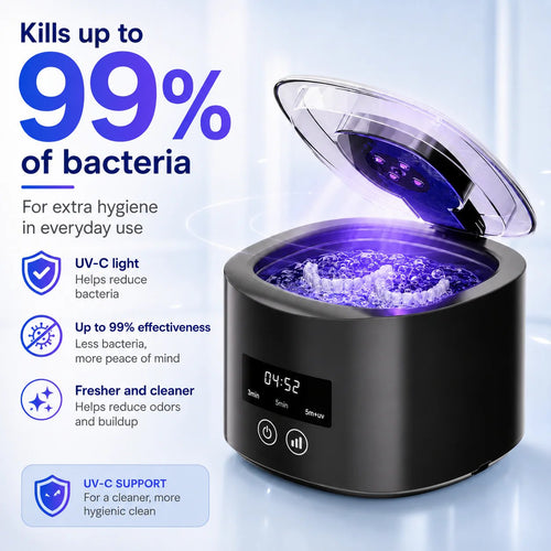 🔥HOT SALE🔥🦷 Denture Dome Ultrasonic UV-C Cleaner