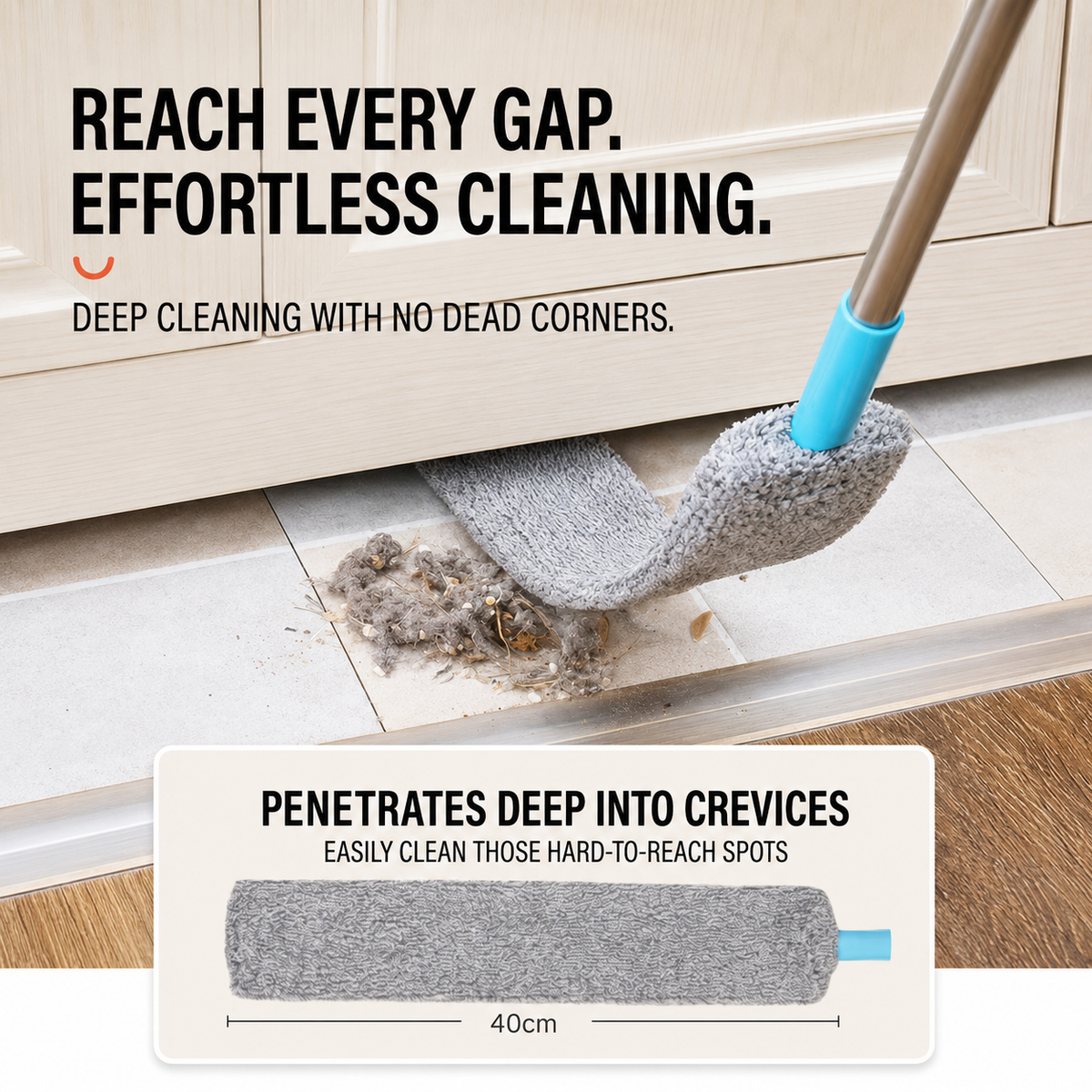 🔥Limited-time 50% off🧹Bendable Washable Microfiber Dust Brush, Hard To Reach Furniture Gaps🧼