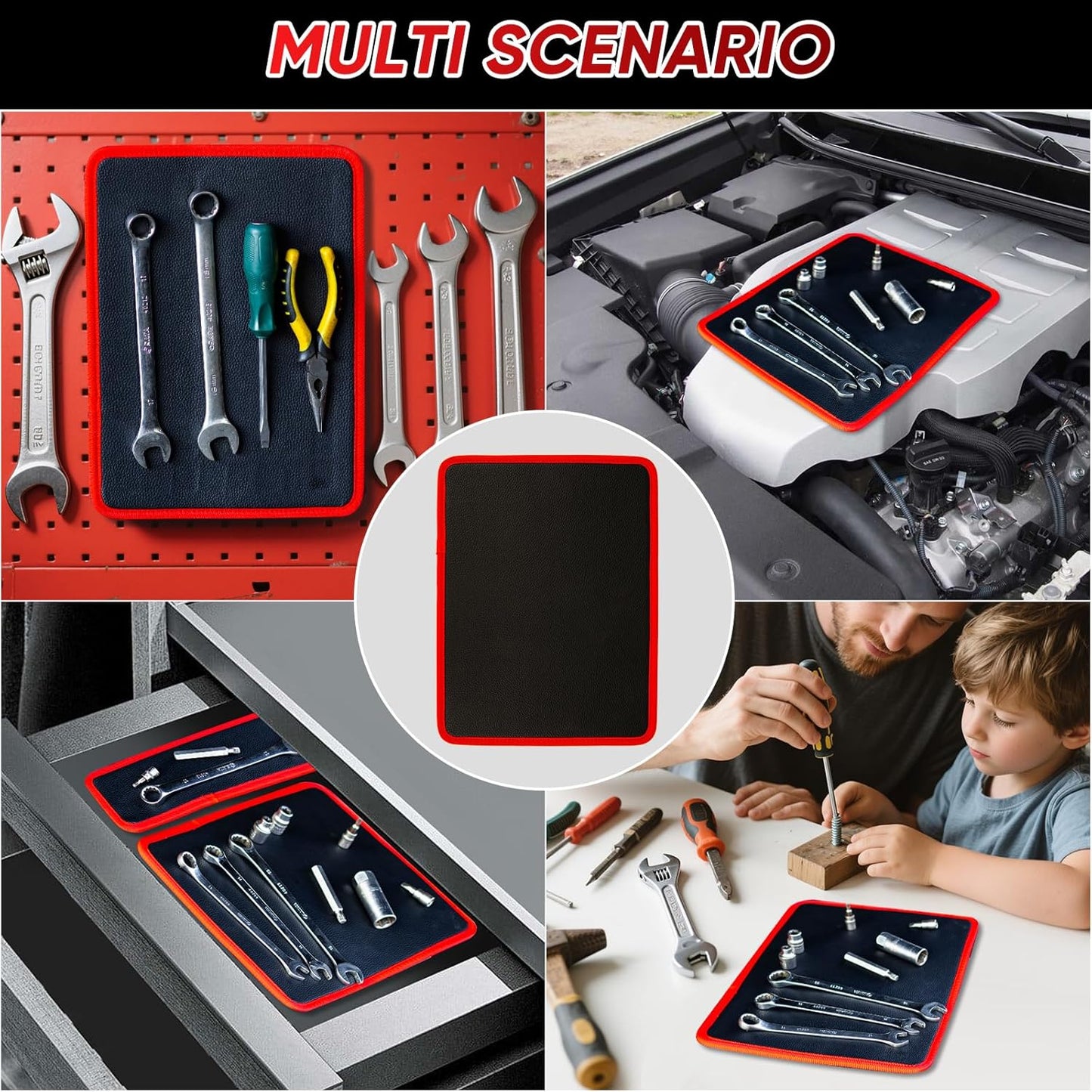 🔥50%OFF🔥3PC Flexible Magnetic Tool Mat & Tray Holder