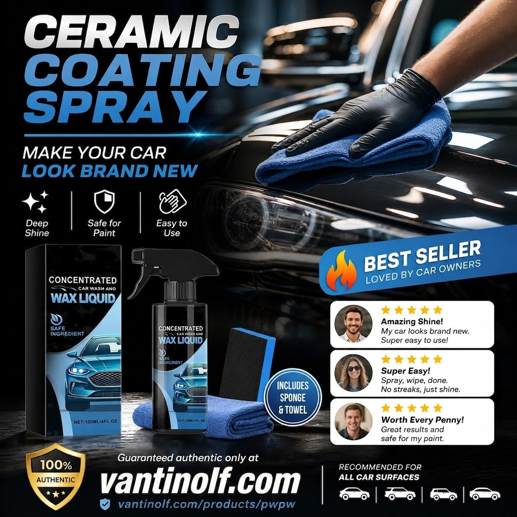 🚗✨🔥Buy‑One‑Get‑One‑Free When You Order Today! Concentrated Car Wash & Wax Liquid, Gentle & Effective Detailing Spray Kit with Sponge and Microfiber Cloth