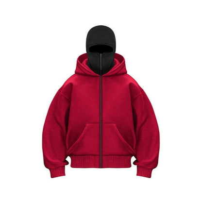 📢 Last Day Sale 56% OFF💥❄️Men’s Balaclava Zip Hoodie for Winter Sports Streetwear and Cold Weather Training
