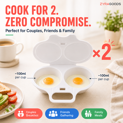 ⏱️First 30 customers enjoy buy 1 get 1 free!🥚Microwave Egg Poacher with Lid & Handle