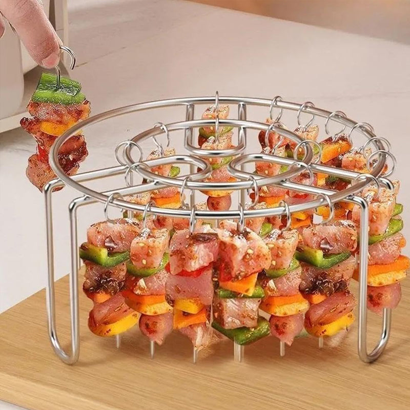 🔥Air Fryer Skewers Rack 🍢 Stainless Steel Vertical Skewers Rack