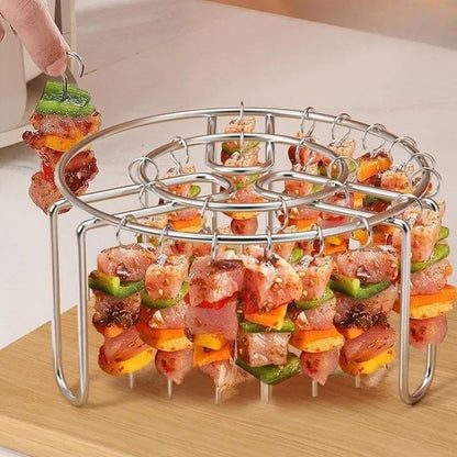 🔥Air Fryer Skewers Rack 🍢 Stainless Steel Vertical Skewers Rack