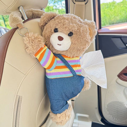 ✨Limited time buy one get one free✨ Global best-selling over 1 million cute bear-shaped plush car tissue box
