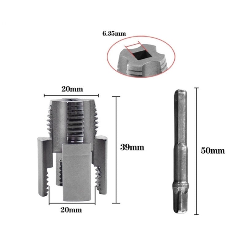 🪛1/2'' and 3/4'' Water pipe internal and external integrated threader