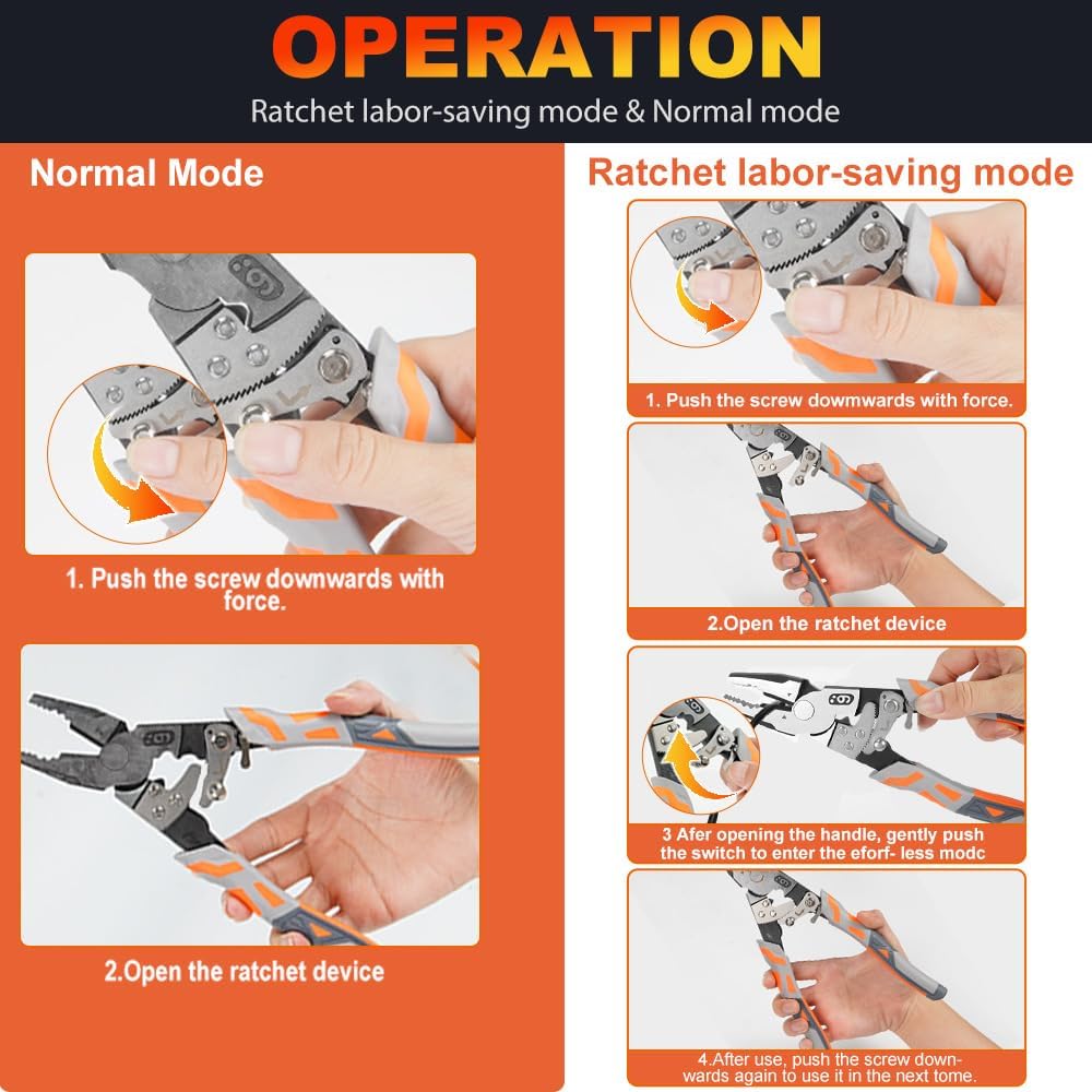 💥50%OFF🔧Ratchet Wire Cutters - 67% Labor-Saving Dual Mode (Normal/Ratchet)