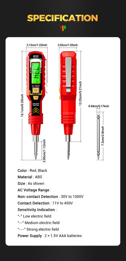 🔥2026 Hot sale🔥Non-Contact Voltage Tester with LCD Display