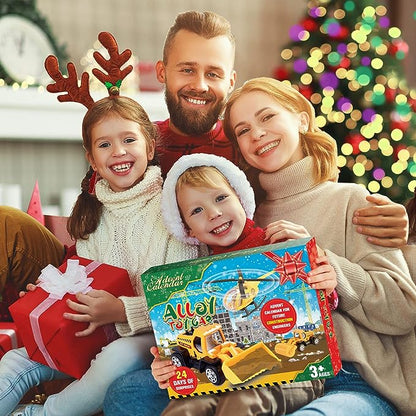 🎄Christmas Special Offer🎁 Die-Cast Construction Vehicle Advent Calendar for Christmas