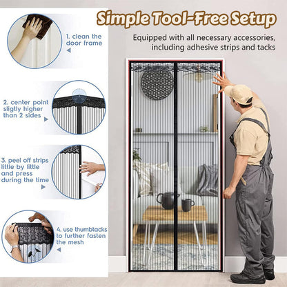 ⏰Limited-time 50% off ✨Magic Mesh Summer Magnetic Mosquito Screen Door Curtain