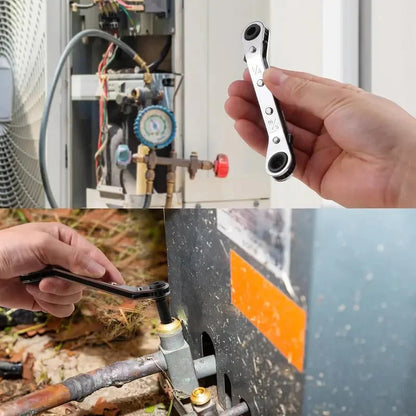 50% off the first 100 customers on the 4-in-1 HVAC ratchet wrench set with S2 hex bit adapter.