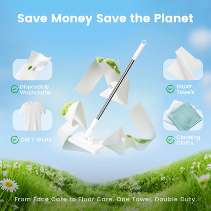👑 50% off！🏆Disposable Dust Mop with 10 Reusable Cloths