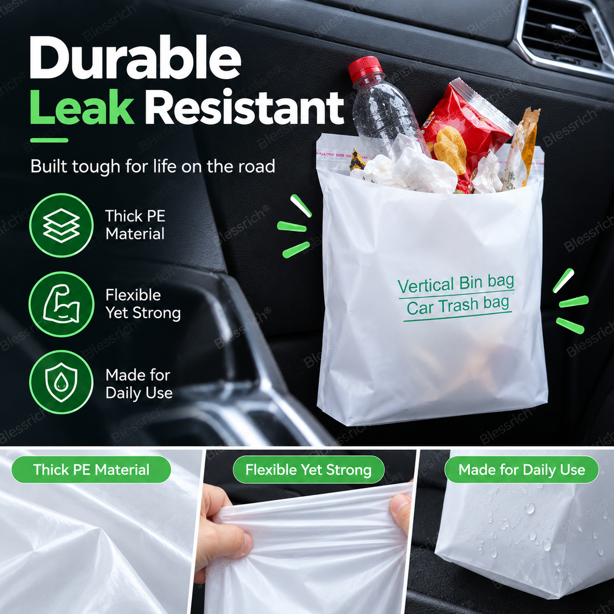 💞50K+ SOLD!🚗Self-Adhesive Car Cleaning Bags Car Trash Bag🧹✨