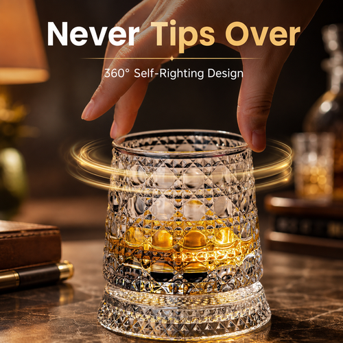 ✨50% Off For A Limited Time✨360° Rotating Crystal Glass Cup
