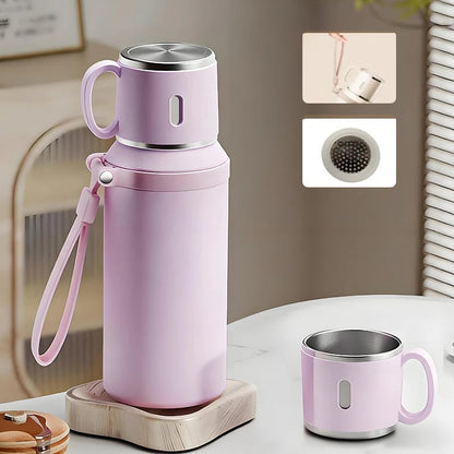 ⚡8K+ SOLD! 💥Stainless Steel Vacuum Insulated Bottle with Lidded Cup