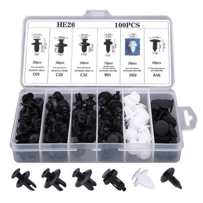 💥Only $10.99 Last Day Promotion!🎁Expansion Screw Clips Set for Automobiles Mudguard Leaf Plates Door Panel Clips(100 PCS)