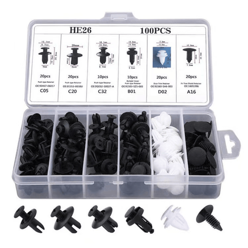 💥Only $10.99 Last Day Promotion!🎁Expansion Screw Clips Set for Automobiles Mudguard Leaf Plates Door Panel Clips(100 PCS)