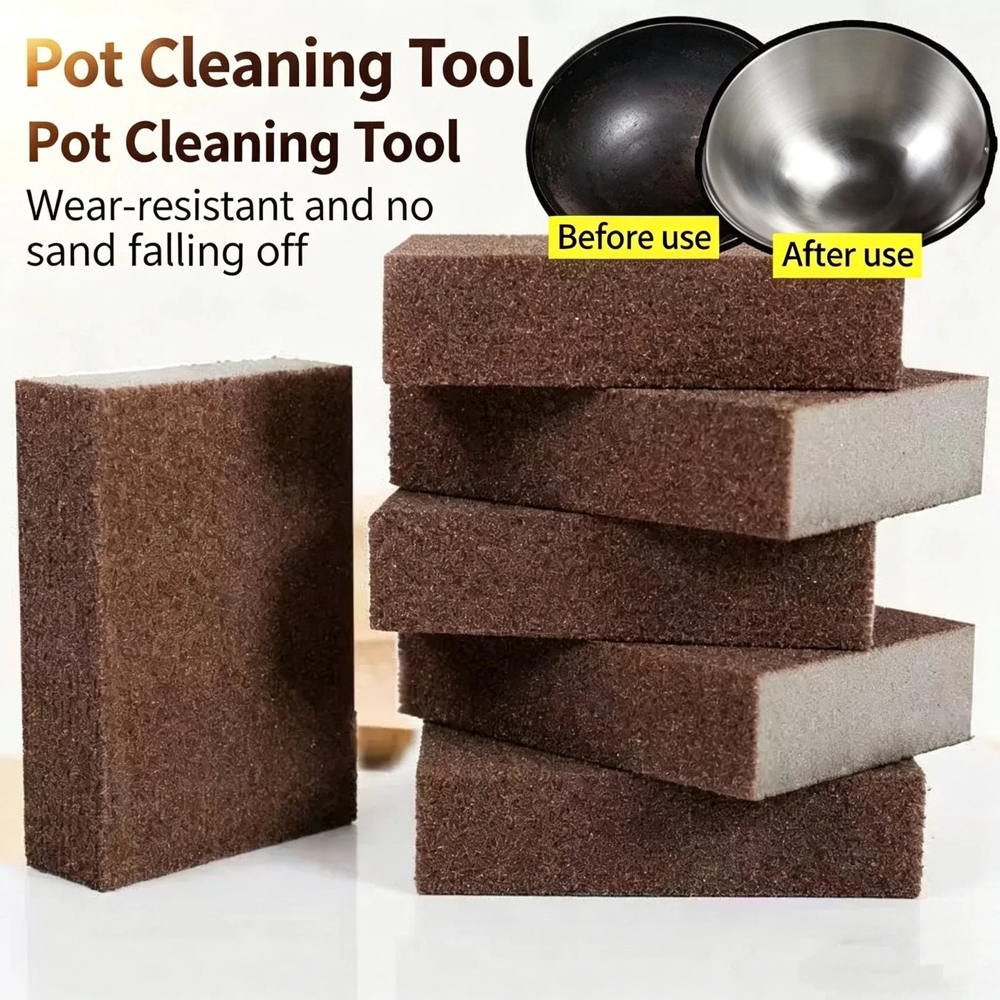 🧽 Enjoy 50% off! 🎉 Brown sponge cleaning brush