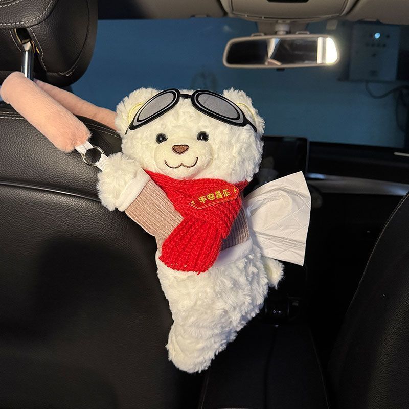 ✨Limited time buy one get one free✨ Global best-selling over 1 million cute bear-shaped plush car tissue box