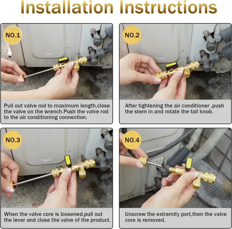 🔥Hot Selling✨Professional Air Conditioner Valve Core Removal and Installation Tool Set