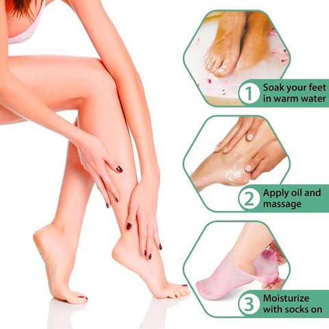 🥳Buy 1 Free 1🦶✨ Moisturizing Foot Mask Socks Silicone Gel Moisturizing Socks