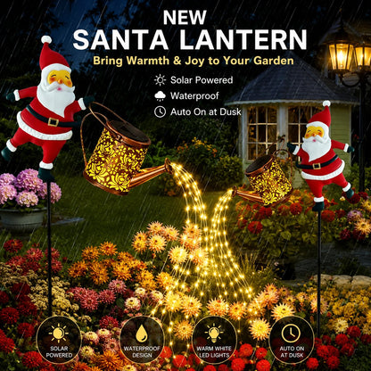 🎄🎅Santa Solar Watering Can Christmas Garden Light