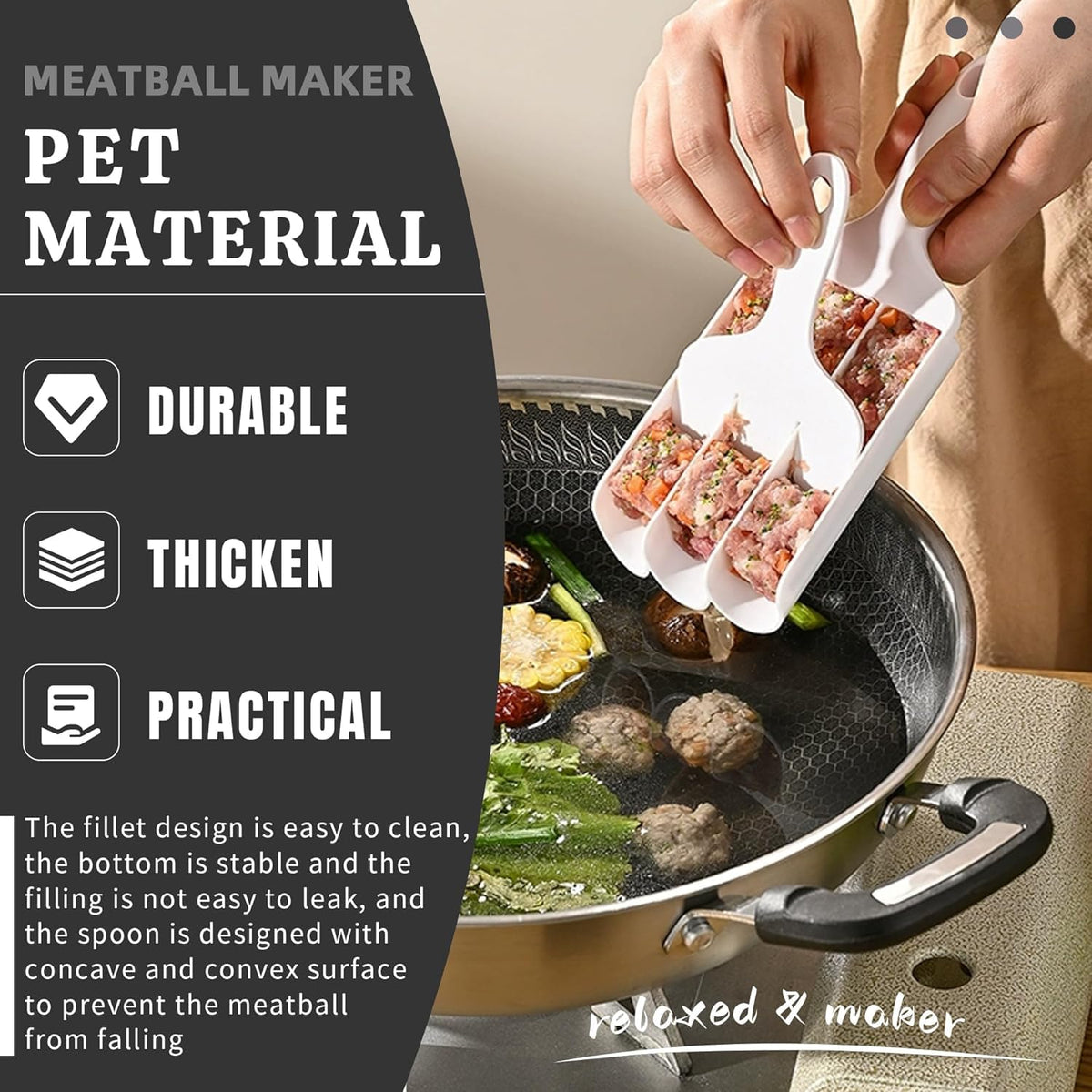 🥩🥬Veg Ball & Kofta Maker Spoon Press