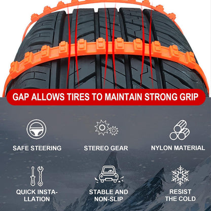 🎉50%OFF✨10/20 Pcs Winter Car Snow Chains Universal Anti-Skid Tire Chain ❄️