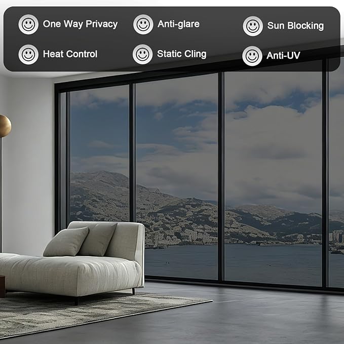 🔥Buy 1 Get 1 Free for the First 50 Customers🎁🔥Anti-Peeping One-Way Window Film, Sun Block Privacy Sticker🏠
