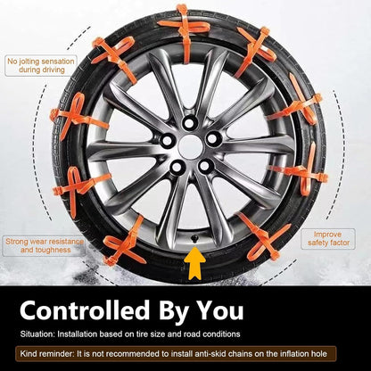 🎉50%OFF✨10/20 Pcs Winter Car Snow Chains Universal Anti-Skid Tire Chain ❄️