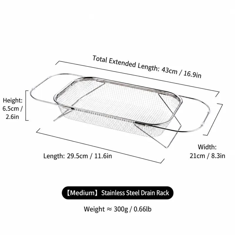 🎉💦 Expandable Over-the-Sink Strainer Basket