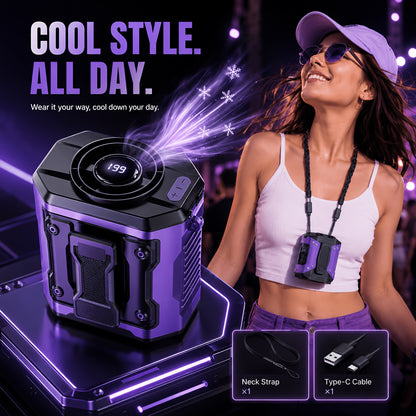 💥50%OFF🌬️Rechargeable Portable Mini Waist Fan with Belt Clip, 199 Speeds, for Outdoor Workers
