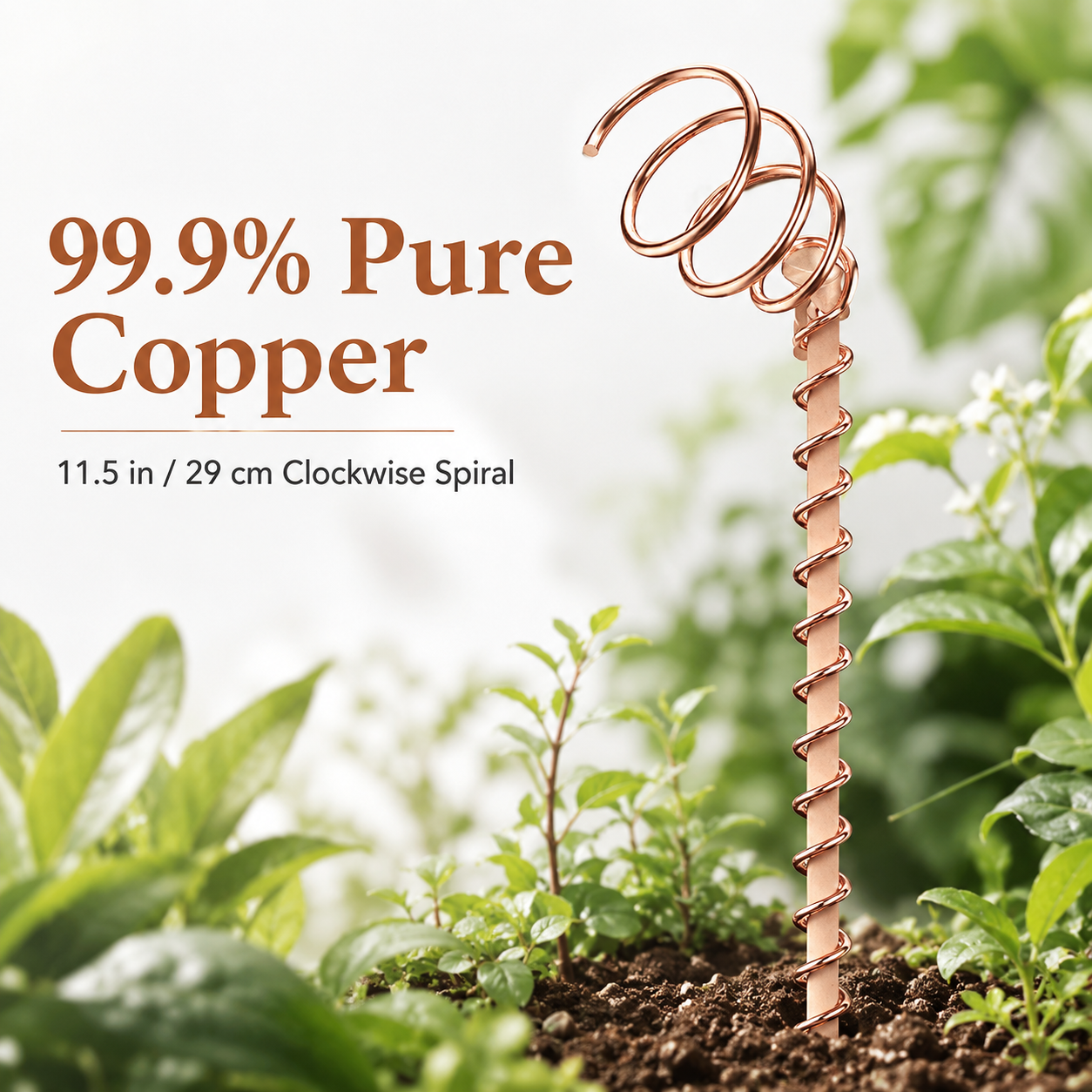 ✨🔥Boost Plant Growth✨🔥6PCS Electroculture Copper Antenna – 99.9% Pure Copper Coil