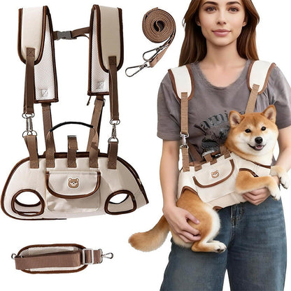 🔥2026 HOT SALE🔥Double-shoulder and hand-held pet leash backpack