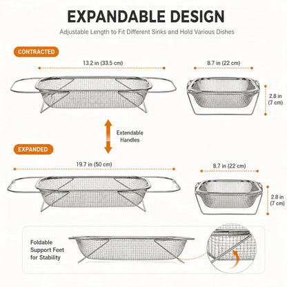 🎉💦 Expandable Over-the-Sink Strainer Basket