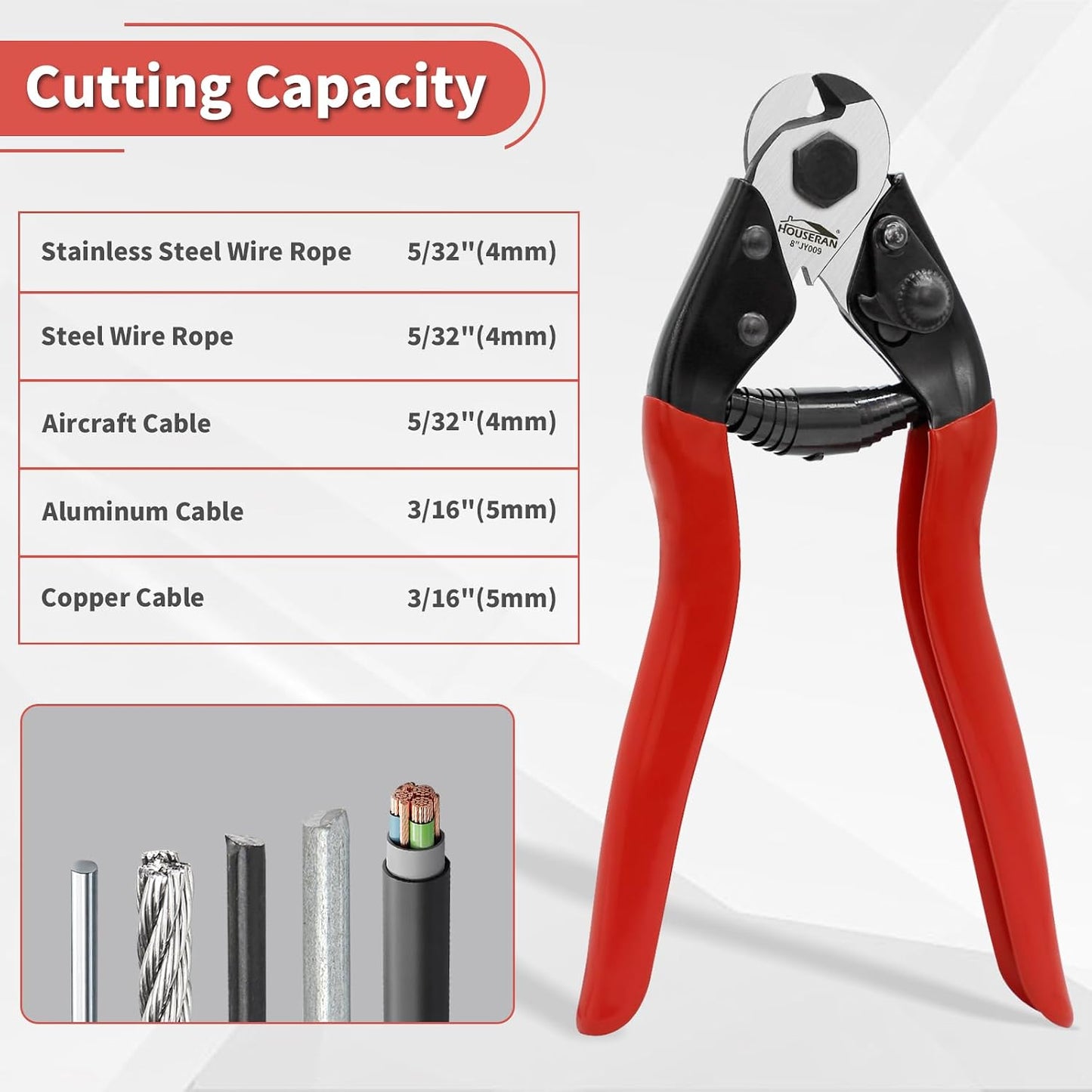 🗜️🧰8-inch wire rope cutters
