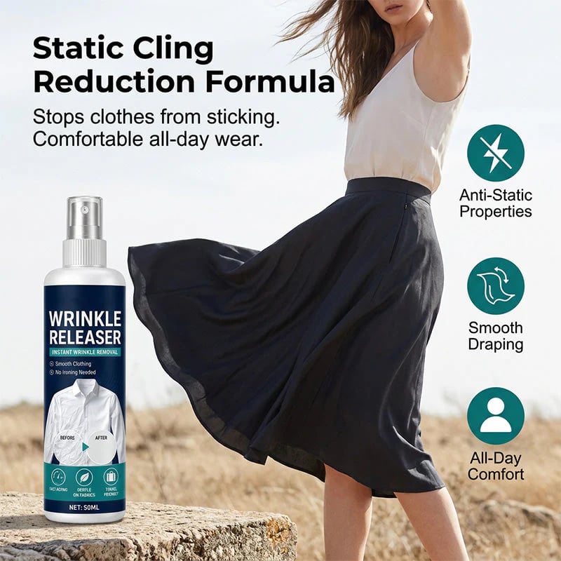 👔 Wrinkle-removing spray for clothes – No ironing required