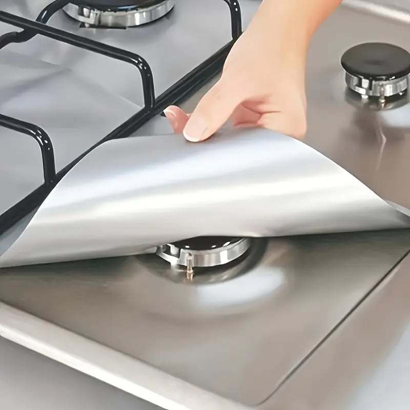 🔥Buy 2 Get 1 Free✨4-Piece Reusable Non-Stick Gas Stove Burner Covers – Heat-Resistant & Washable