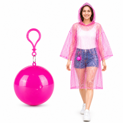 🔥Limited Time 50%OFF ⚡BUY 1 GET 1 FREE!🎒 Ultimate Clip-On Travel Rain Poncho Ball | Compact Emergency Waterproof Raincoat Pack 🌧️