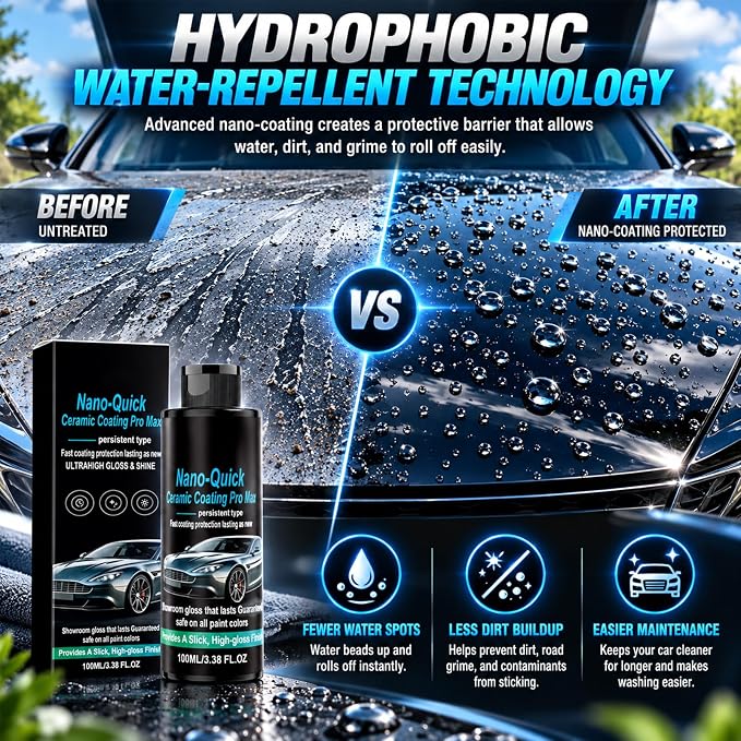 🔥Buy 1 Get 1 Free🚗Nano Ceramic Coating For Cars – Easy Paint Protection And Gloss Enhancement