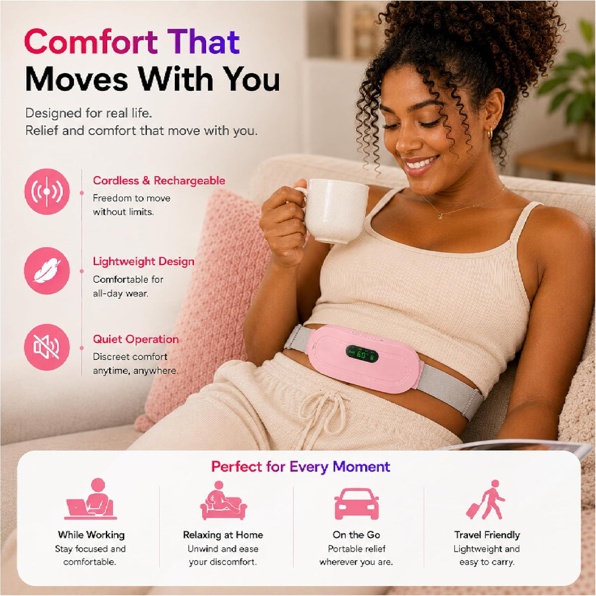 🏆 LIMITED-TIME 50% OFF! ✨The Best Gift for Her! Dynamic Massage and Heating Belt for Menstruation