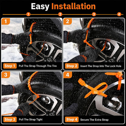 🎉50%OFF✨10/20 Pcs Winter Car Snow Chains Universal Anti-Skid Tire Chain ❄️